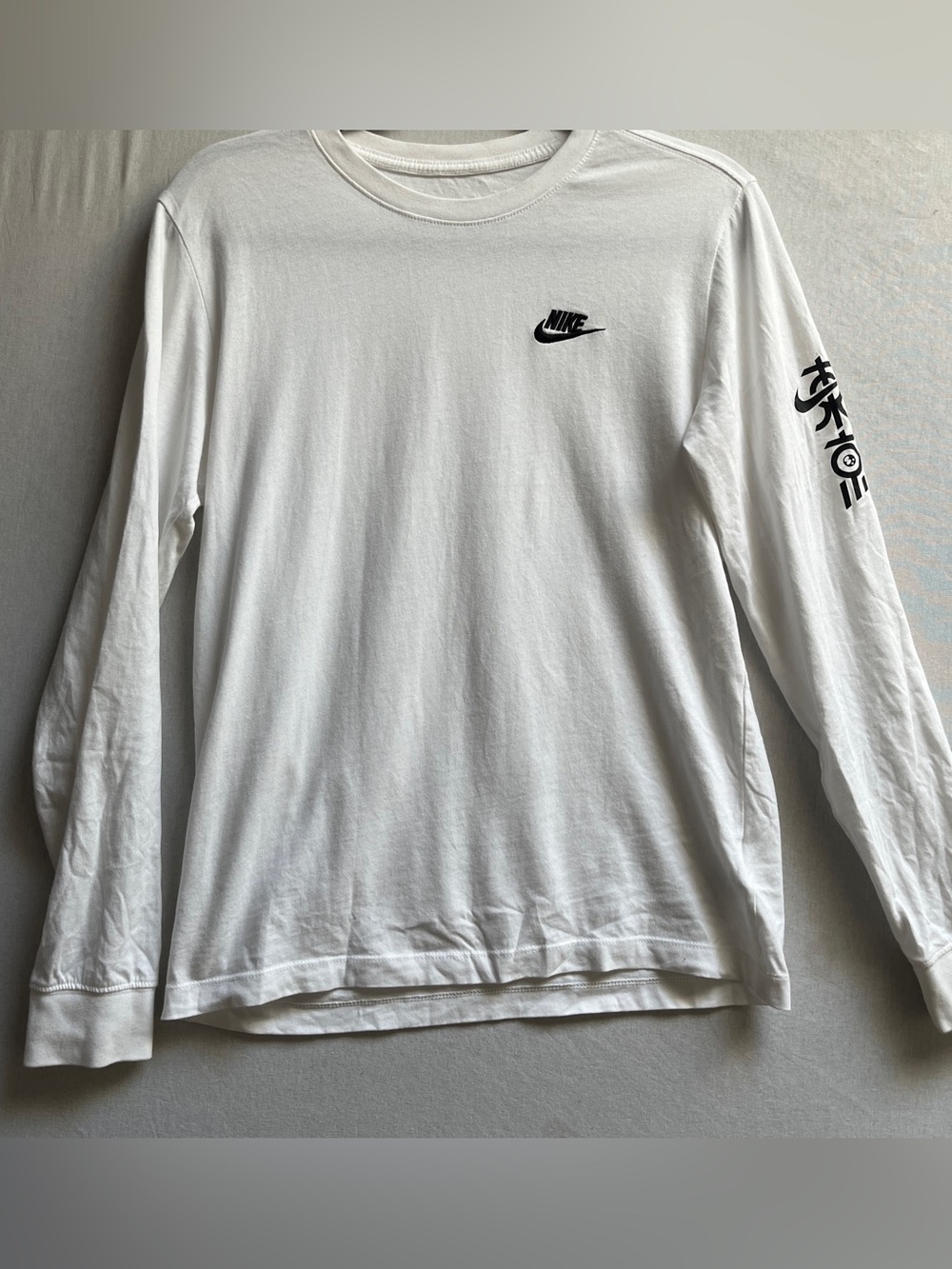 Nike Harajuku Tokyo Long Sleeve Shirt White Swoosh Graphic S